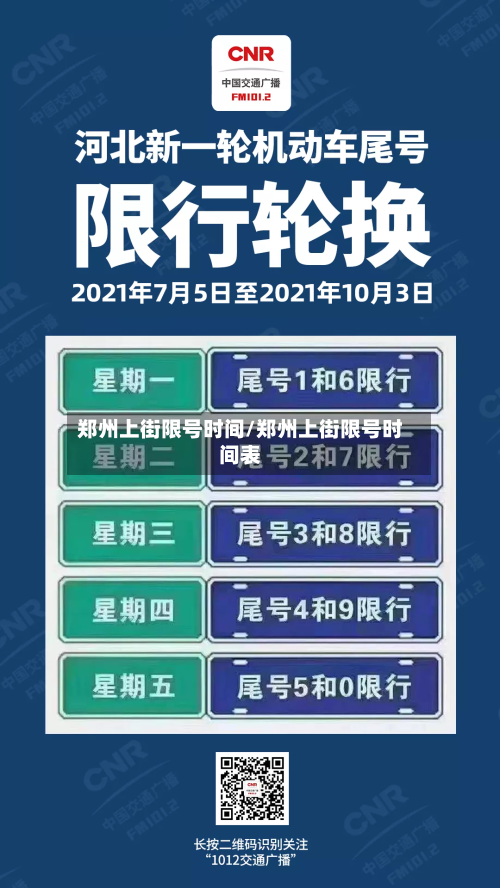 郑州上街限号时间/郑州上街限号时间表-第2张图片