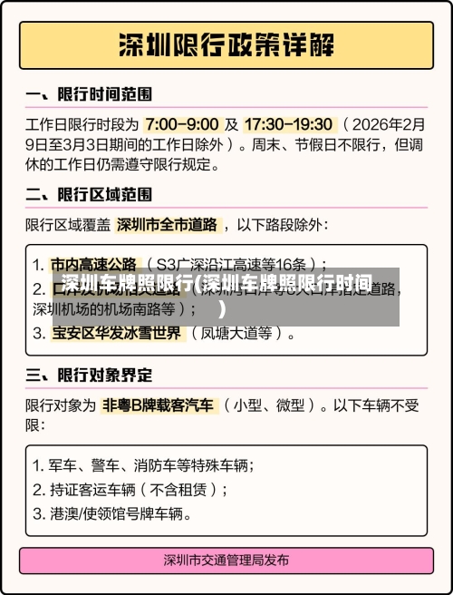深圳车牌照限行(深圳车牌照限行时间)-第3张图片