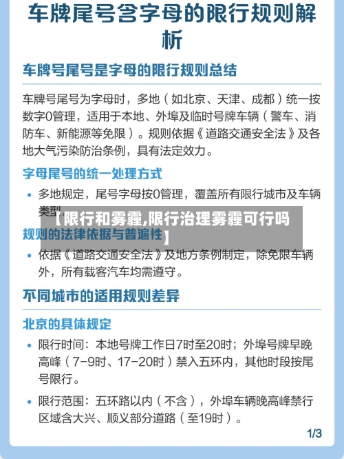 【限行和雾霾,限行治理雾霾可行吗】-第3张图片