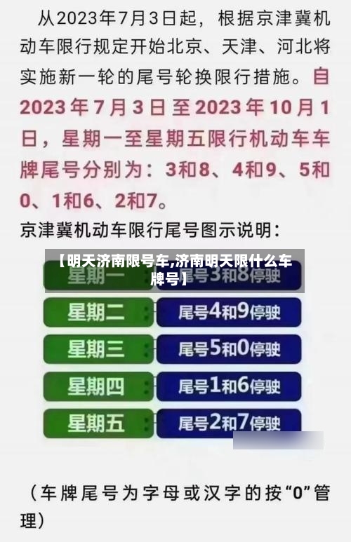 【明天济南限号车,济南明天限什么车牌号】