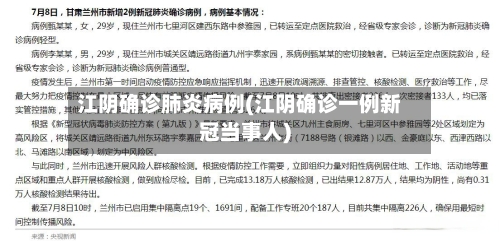 江阴确诊肺炎病例(江阴确诊一例新冠当事人)-第1张图片