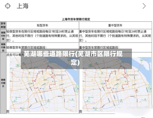 芜湖哪些道路限行(芜湖市区限行规定)-第2张图片