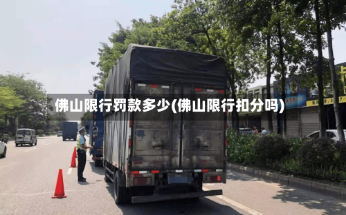 佛山限行罚款多少(佛山限行扣分吗)-第2张图片