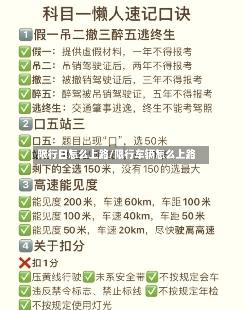 限行日怎么上路/限行车辆怎么上路-第3张图片