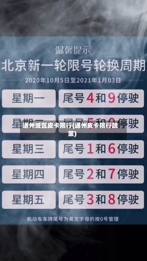 通州城区皮卡限行(通州皮卡限行政策)