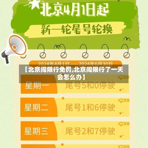 【北京闯限行免罚,北京闯限行了一天会怎么办】