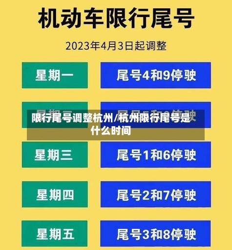 限行尾号调整杭州/杭州限行尾号是什么时间