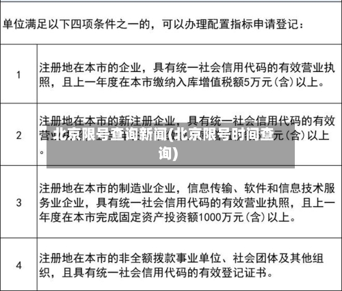 北京限号查询新闻(北京限号时间查询)-第2张图片