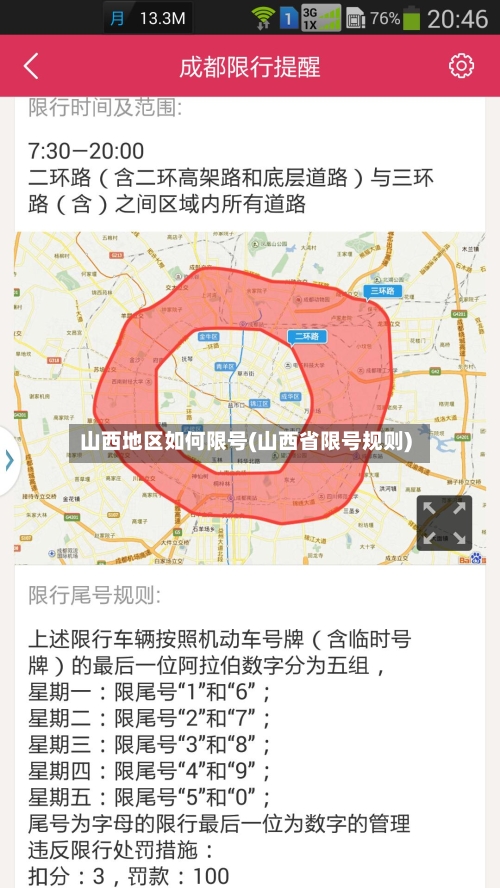 山西地区如何限号(山西省限号规则)