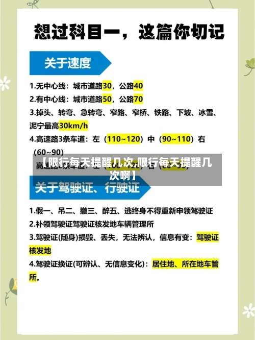 【限行每天提醒几次,限行每天提醒几次啊】