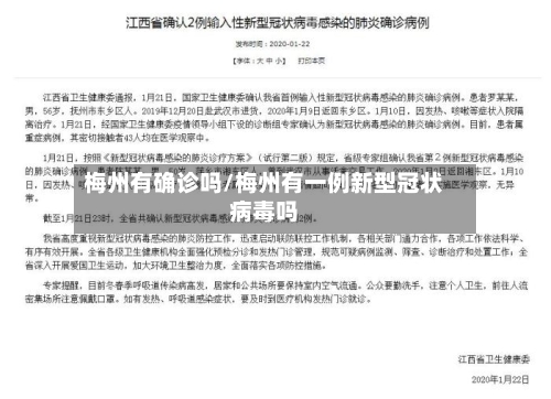 梅州有确诊吗/梅州有一例新型冠状病毒吗