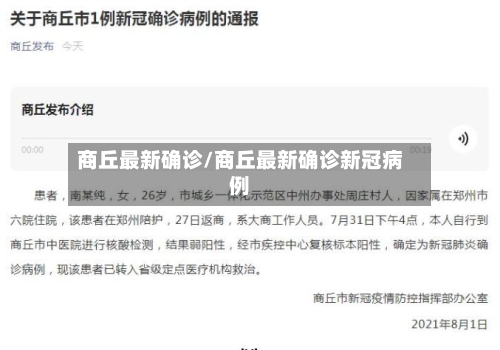 商丘最新确诊/商丘最新确诊新冠病例-第3张图片