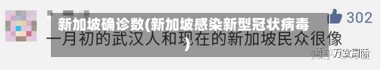 新加坡确诊数(新加坡感染新型冠状病毒)