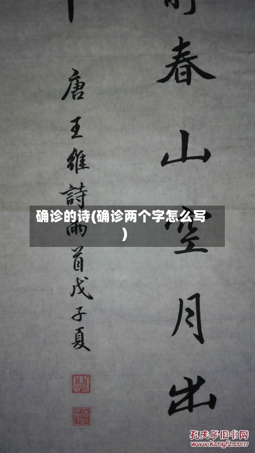 确诊的诗(确诊两个字怎么写)