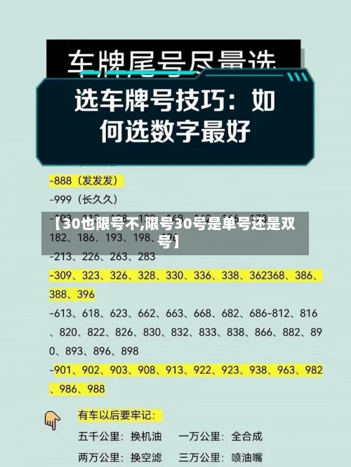 【30也限号不,限号30号是单号还是双号】