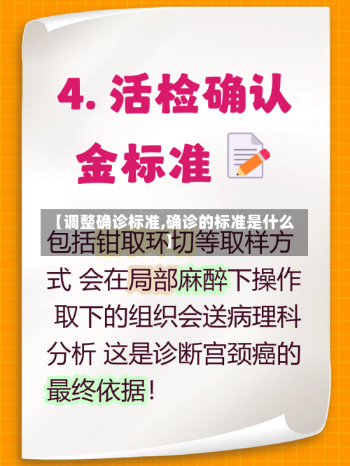 【调整确诊标准,确诊的标准是什么】