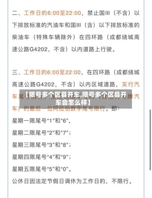 【限号多个区县开车,限号多个区县开车会怎么样】-第2张图片