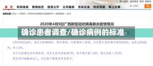 确诊患者调查/确诊病例的标准