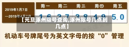 【元旦涿州限号查询,涿州限号几点到几点】