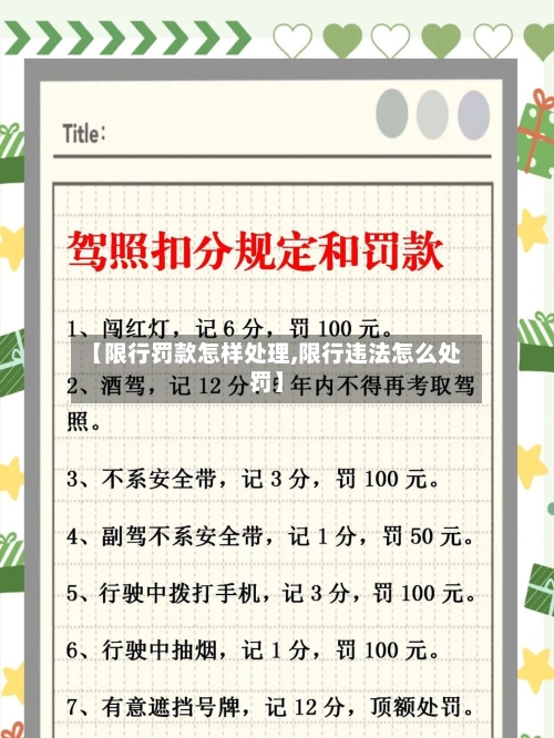 【限行罚款怎样处理,限行违法怎么处罚】