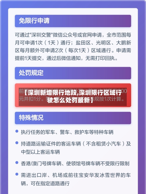 【深圳新增限行地段,深圳限行区域行驶怎么处罚最新】-第2张图片