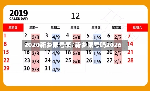 2020新乡限号表/新乡限号吗2026