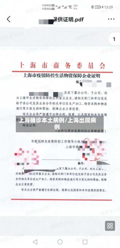 上海确诊本土病例/上海出现病例