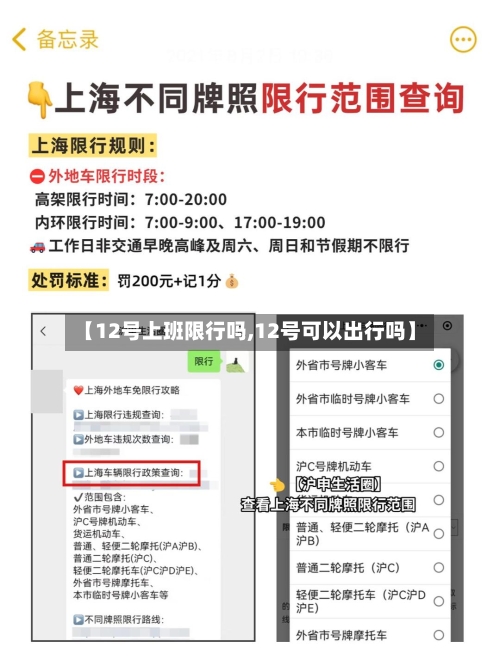 【12号上班限行吗,12号可以出行吗】-第2张图片